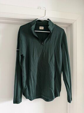 Mantra Golf Men's Essential Pullover (Quarter Zip) - Dark Green - Medium
